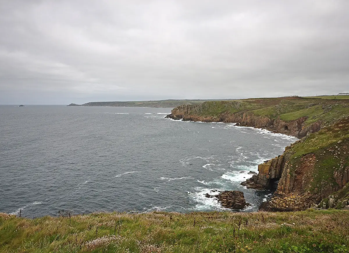 Granite cliffs at Land's End looking north towards Cape Cornwall