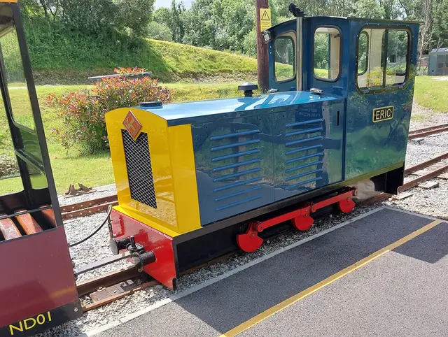 A miniature locomotive at Lappa Valley
